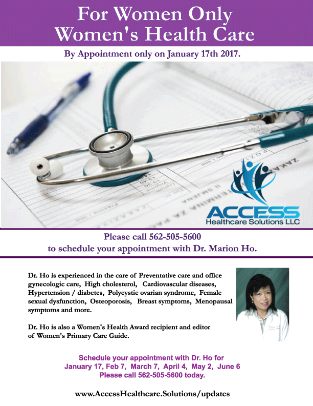 Schedule your appointment with Dr. Marion Ho January 17